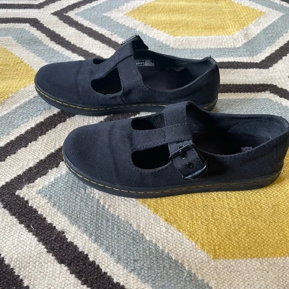 Dr Martens Woolwich Canvas Mary Jane flats - Picture 2 of 5